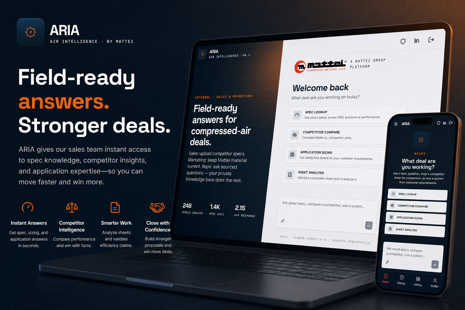AI-powered Mattei sales companion, built to help you win more deals.