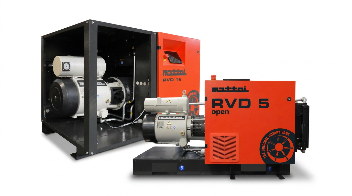 New super-versatile RVD series, 4 to 22 kW — enclosed and open, with MAIA controller.